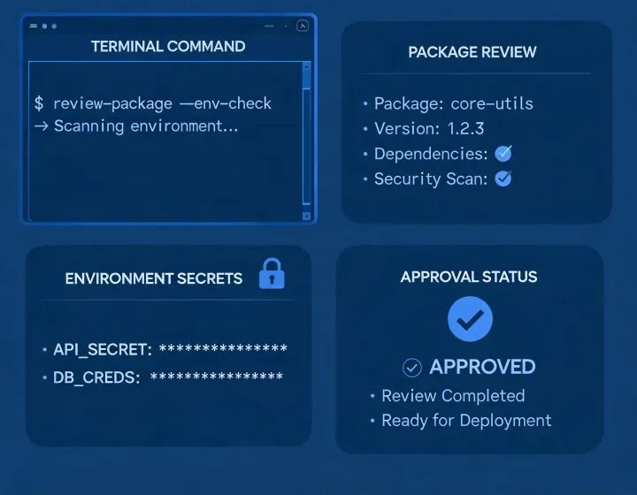 Terminal installation and credential review