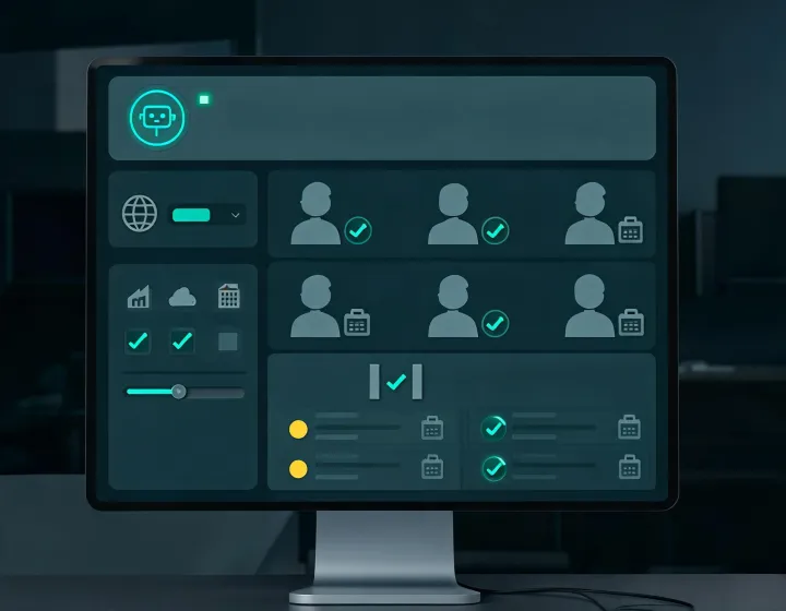 Agent terminal with an auditable company discovery result